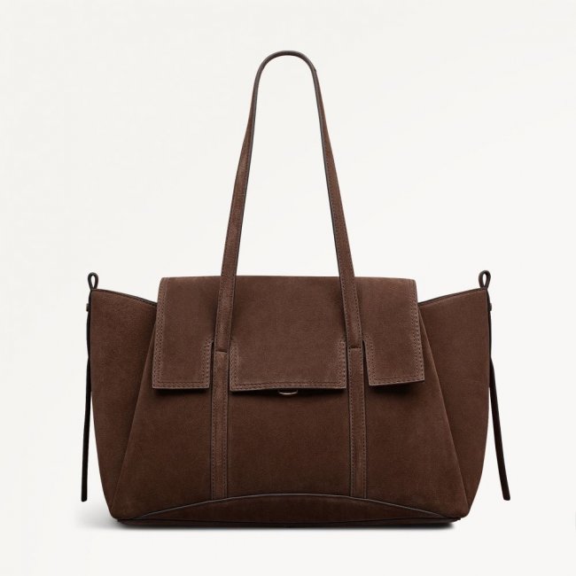 Radley London Quick Ship Women's The Chancery - Medium Flapover Shoulder - Coffee  Radley London Quick Ship Women's The Chancery - Medium Flapover Shoulder - Coffee