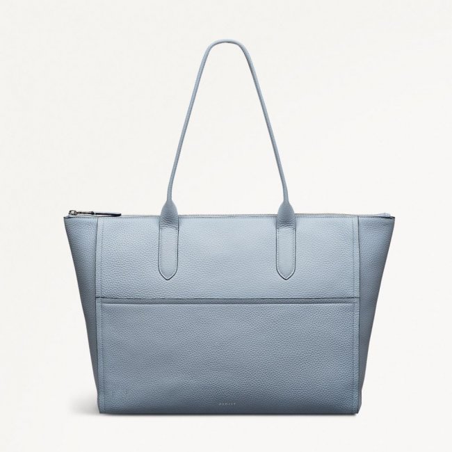Radley London Quick Ship Women's Oak Street - Medium Ziptop Tote - Smoke Blue