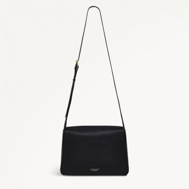 Radley London Quick Ship Women's Westwell Lane - Large Flapover Crossbody - Black