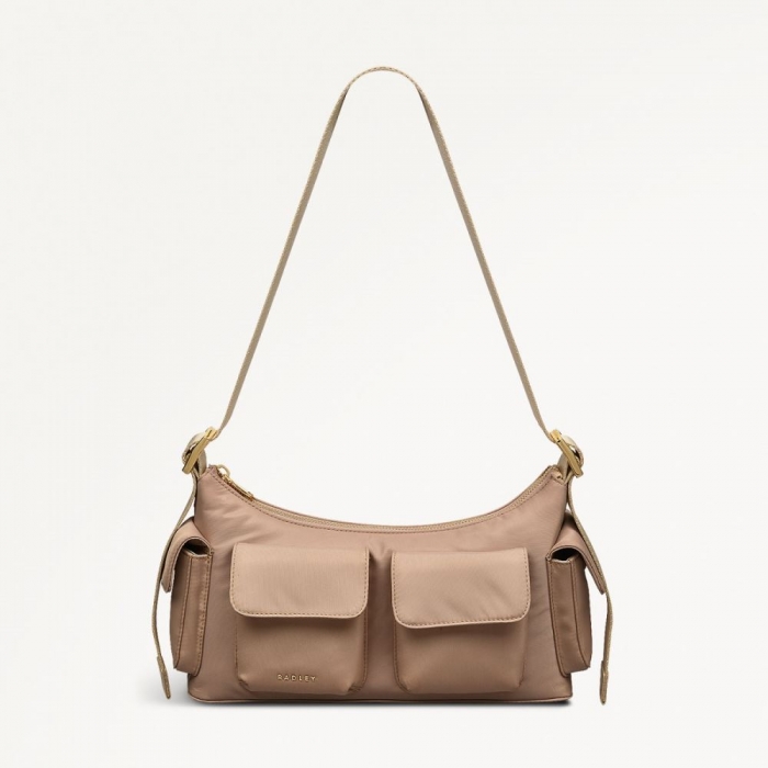 Radley London Quick Ship Women's Guildford Grove - Medium Ziptop Shoulder - Stone