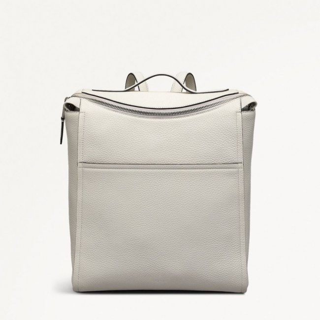 Radley London Quick Ship Women's Oak Street - Medium Ziptop Backpack - Chalk