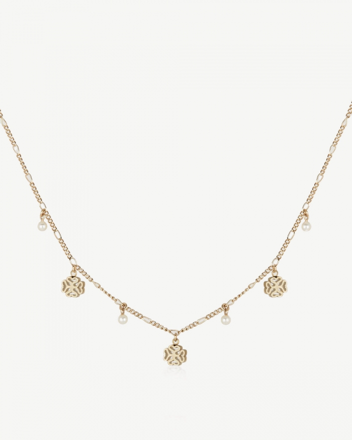 Strathberry Canada Outlet Women's Monogram Necklace - 22 Carat Gold Gilded - Gold