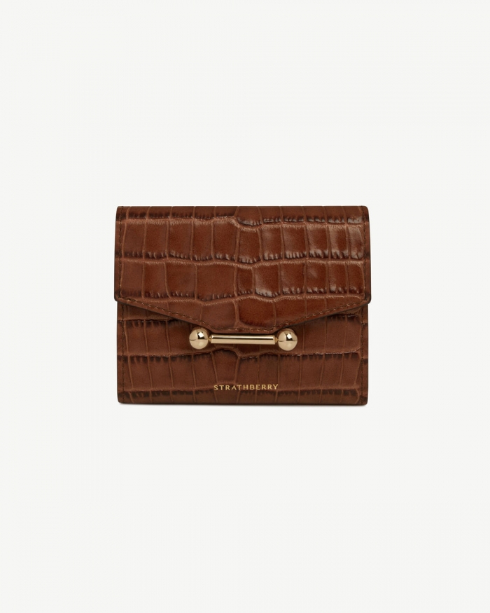 Strathberry Canada Outlet Women's Mosaic Trifold Wallet - Brown