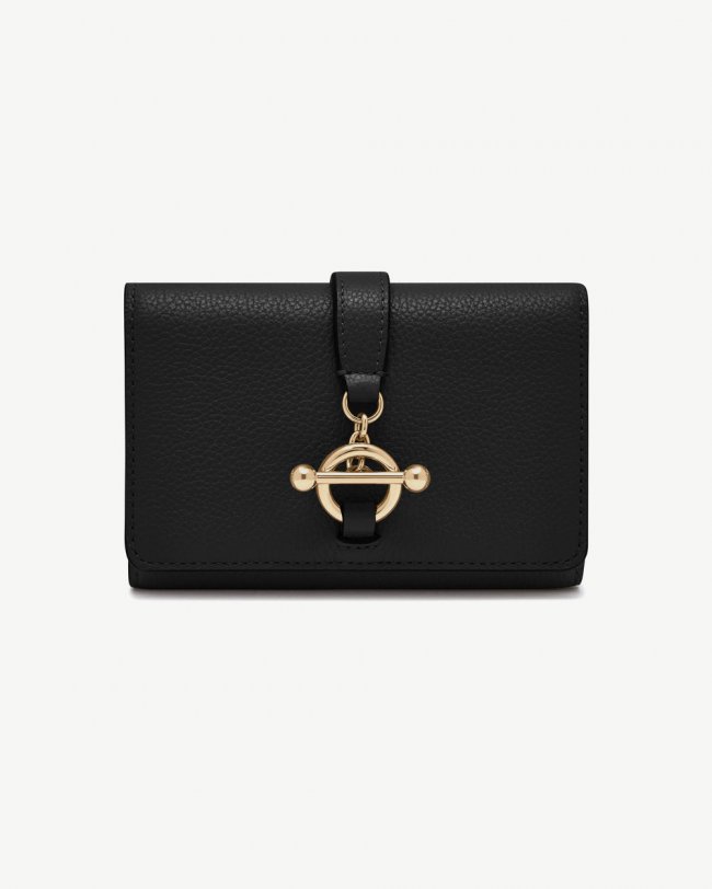 Strathberry Canada Outlet Women's Kite Medium Trifold Wallet - Black Strathberry Canada Outlet Women's Kite Medium Trifold Wallet - Black