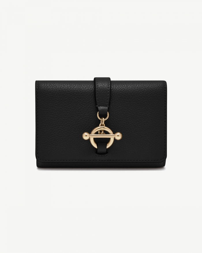 Strathberry Canada Outlet Women's Kite Medium Trifold Wallet - Black