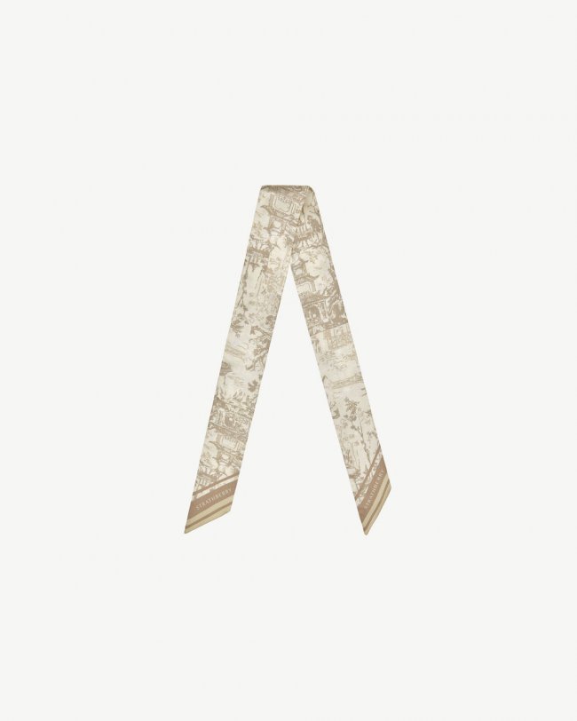 Strathberry Canada Outlet Women's Silk Skinny Scarf - Neutrals Strathberry Canada Outlet Women's Silk Skinny Scarf - Neutrals