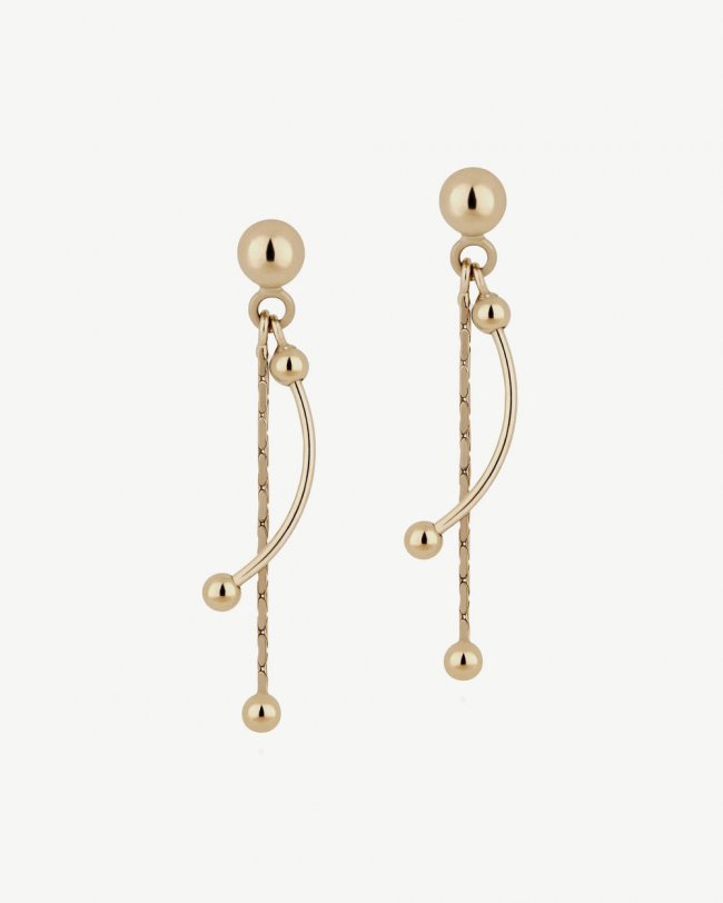Strathberry Canada Outlet Women's Crescent Drop Earrings - 22 Carat Gold Gilded - Gold Strathberry Canada Outlet Women's Crescent Drop Earrings - 22 Carat Gold Gilded - Gold