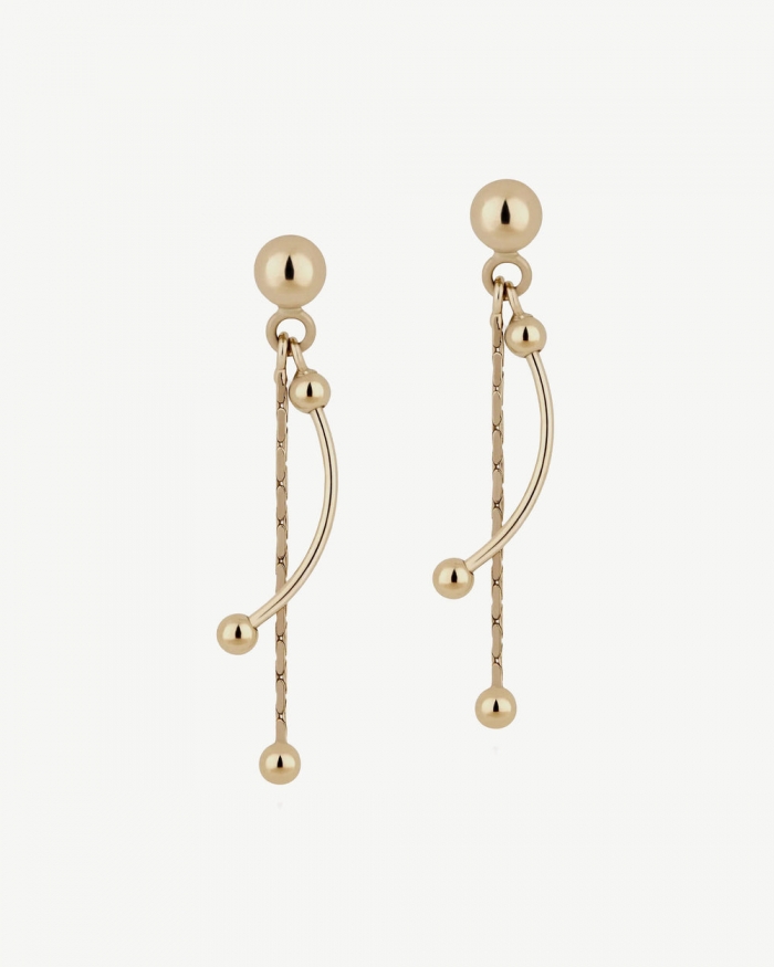 Strathberry Canada Outlet Women's Crescent Drop Earrings - 22 Carat Gold Gilded - Gold