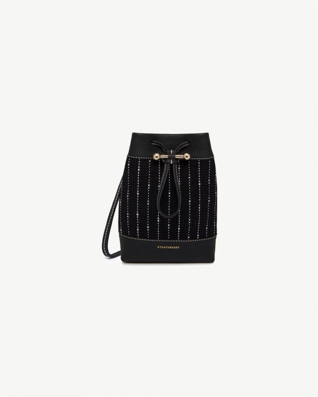 Strathberry Canada Outlet Women's Osette Midi Pouch - Black Strathberry Canada Outlet Women's Osette Midi Pouch - Black
