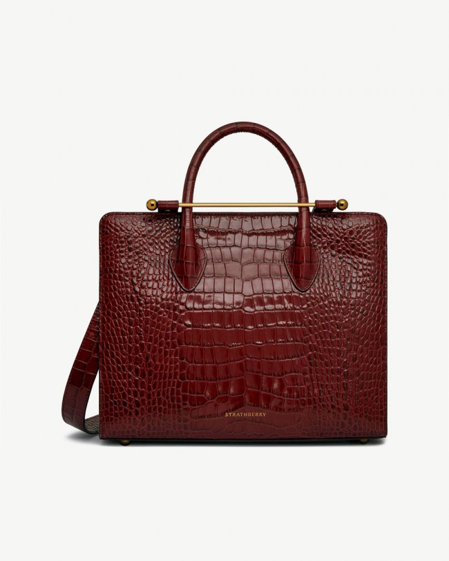 Strathberry Canada Outlet Women's Midi Tote - Red Strathberry Canada Outlet Women's Midi Tote - Red