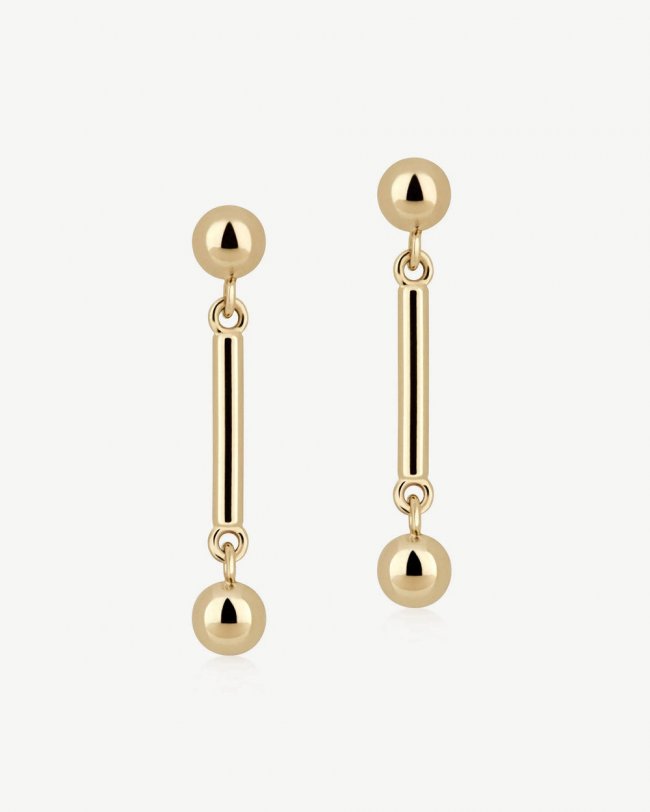Strathberry Canada Outlet Women's Music Bar Earrings - 22 Carat Gold Gilded - Gold Strathberry Canada Outlet Women's Music Bar Earrings - 22 Carat Gold Gilded - Gold