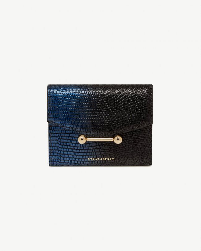 Strathberry Canada Outlet Women's Mosaic Trifold Wallet - Blue Strathberry Canada Outlet Women's Mosaic Trifold Wallet - Blue