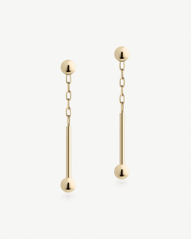Strathberry Canada Outlet Women's Music Bar Drop Earrings - 22 Carat Gold Gilded - Gold Strathberry Canada Outlet Women's Music Bar Drop Earrings - 22 Carat Gold Gilded - Gold