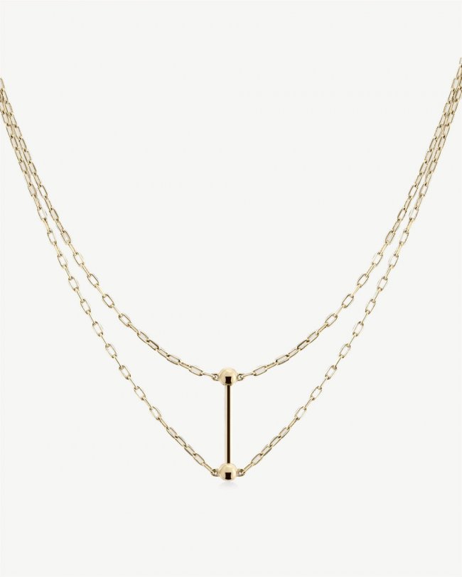 Strathberry Canada Outlet Women's Music Bar Necklace - 22 Carat Gold Gilded - Gold Strathberry Canada Outlet Women's Music Bar Necklace - 22 Carat Gold Gilded - Gold