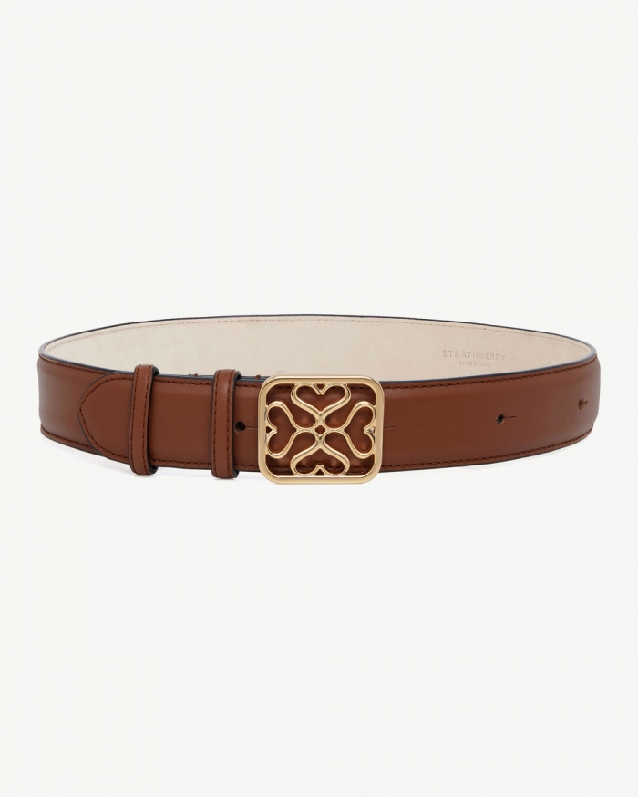 Strathberry Canada Outlet Women's Strathberry Canada Outlet Monogram Wide Buckle Belt - Brown