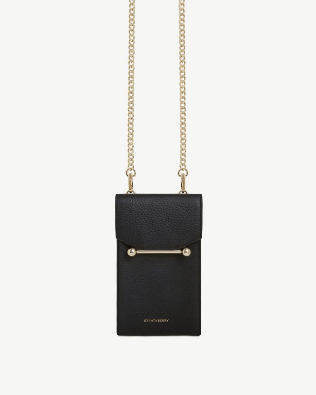 Strathberry Canada Outlet Women's Mosaic Phone Pouch - Black Strathberry Canada Outlet Women's Mosaic Phone Pouch - Black