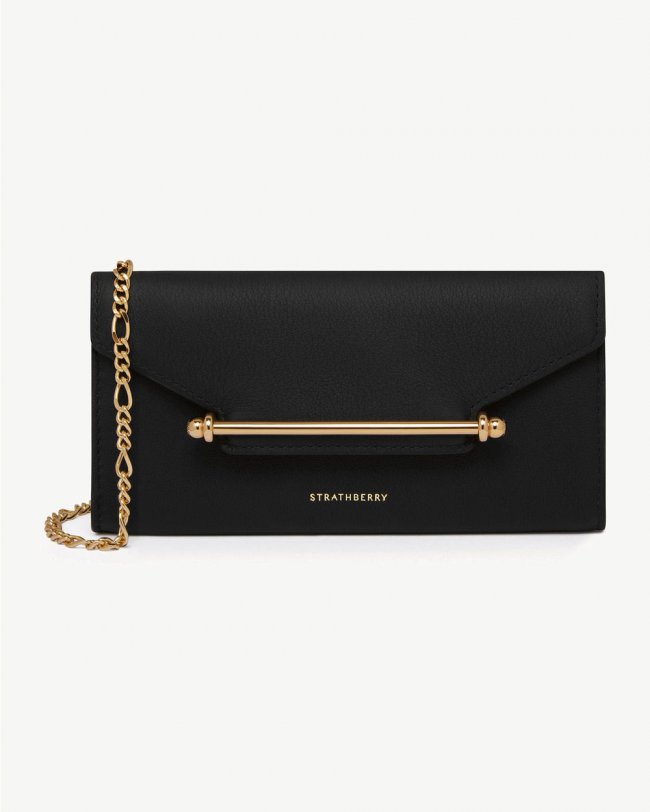 Strathberry Canada Outlet Women's Multrees Chain Wallet - Black Strathberry Canada Outlet Women's Multrees Chain Wallet - Black
