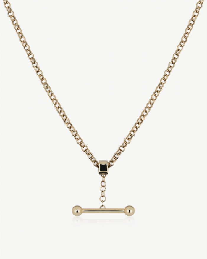 Strathberry Canada Outlet Women's Mosaic Pendant Necklace - 22 Carat Gold Gilded - Gold