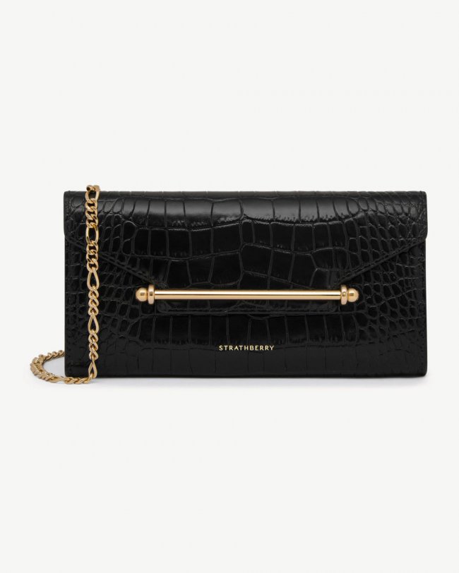 Strathberry Canada Outlet Women's Multrees Chain Wallet - Black Strathberry Canada Outlet Women's Multrees Chain Wallet - Black