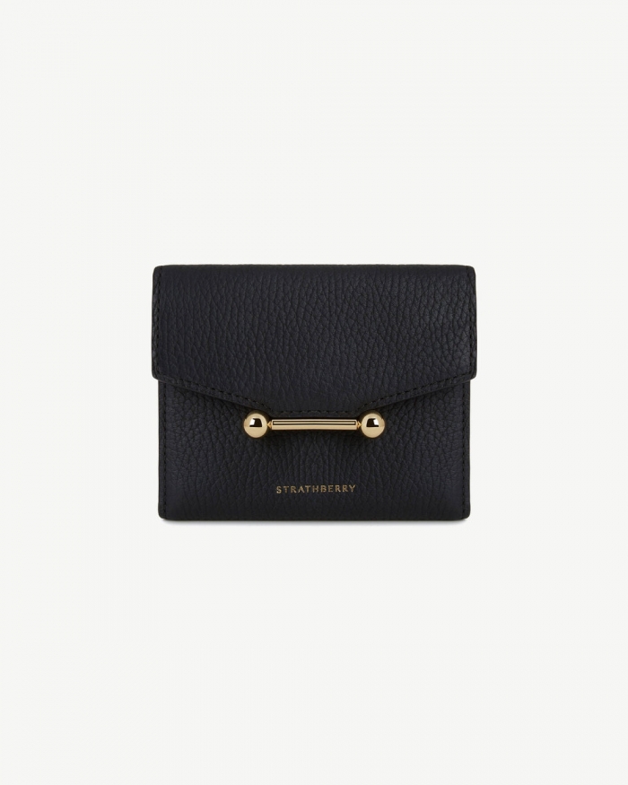 Strathberry Canada Outlet Women's Mosaic Trifold Wallet - Black