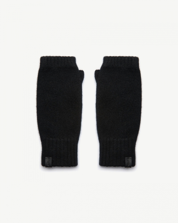 Strathberry Canada Outlet Women's Westray Fingerless Cashmere Gloves - Black