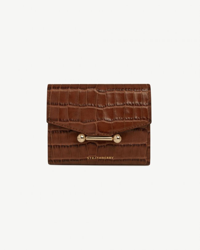 Strathberry Canada Outlet Women's Mosaic Trifold Wallet - Brown Strathberry Canada Outlet Women's Mosaic Trifold Wallet - Brown