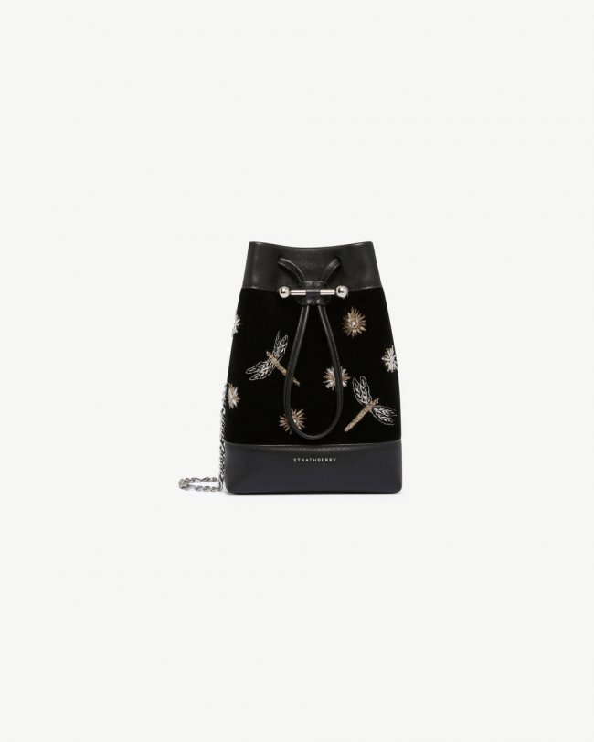 Strathberry Canada Outlet Women's Osette Midi Pouch - Black Strathberry Canada Outlet Women's Osette Midi Pouch - Black