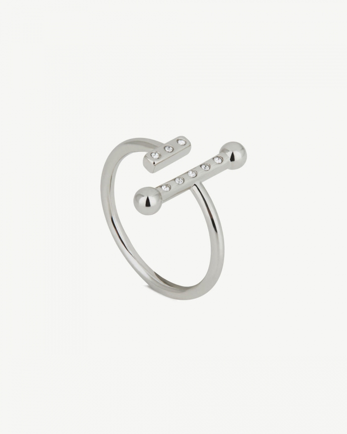Strathberry Canada Outlet Women's Music Bar Ring - Silver