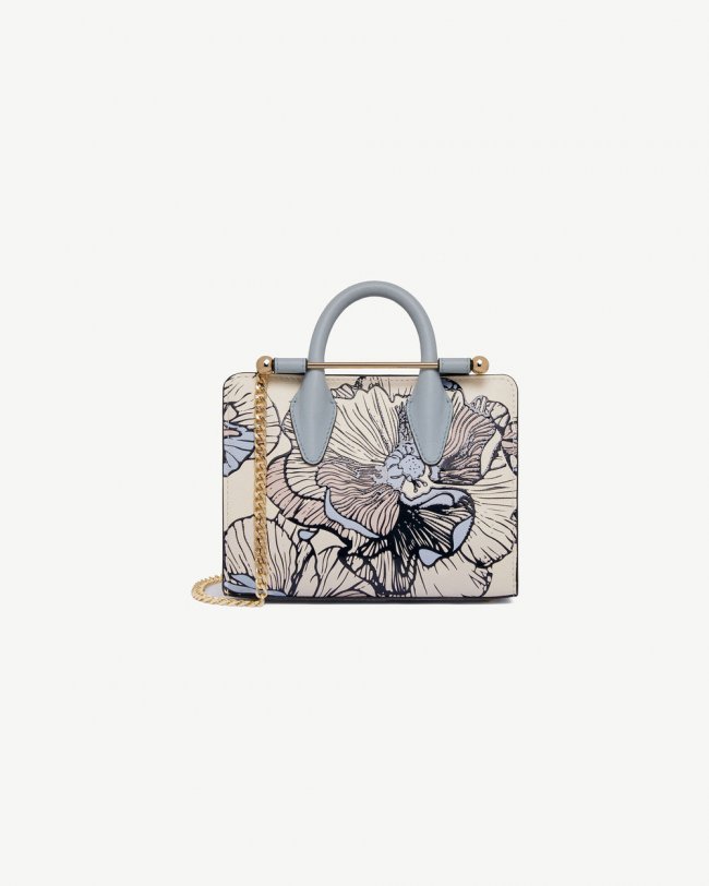 Strathberry Canada Outlet Women's Nano Tote - White / Blue Strathberry Canada Outlet Women's Nano Tote - White / Blue