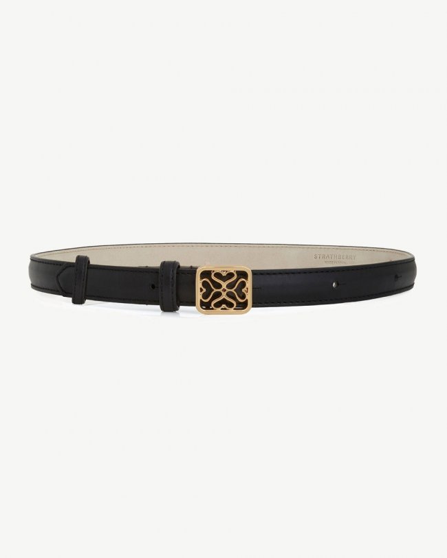 Strathberry Canada Outlet Women's Strathberry Canada Outlet Monogram Thin Buckle Belt - Black Strathberry Canada Outlet Women's Strathberry Canada Outlet Monogram Thin Buckle Belt - Black