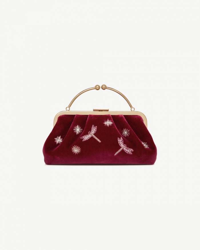 Strathberry Canada Outlet Women's Frame Clutch - Burgundy