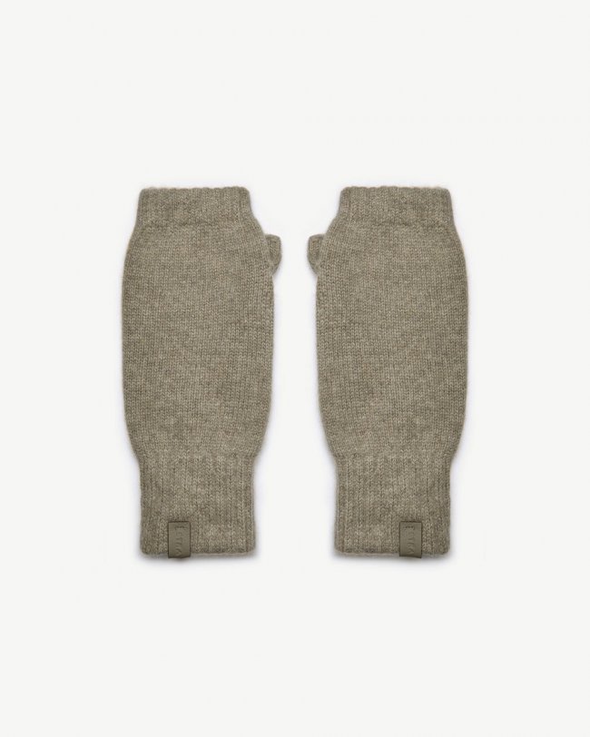 Strathberry Canada Outlet Women's Westray Fingerless Cashmere Gloves - Green Strathberry Canada Outlet Women's Westray Fingerless Cashmere Gloves - Green