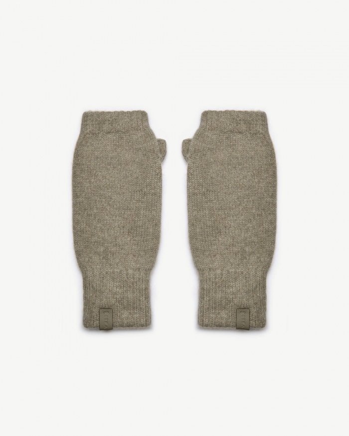 Strathberry Canada Outlet Women's Westray Fingerless Cashmere Gloves - Green