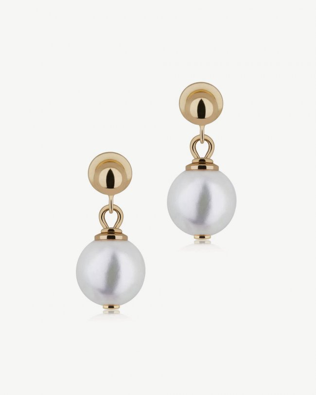 Strathberry Canada Outlet Women's Lana Pearl Earrings - 22 Carat Gold Gilded - Gold Strathberry Canada Outlet Women's Lana Pearl Earrings - 22 Carat Gold Gilded - Gold