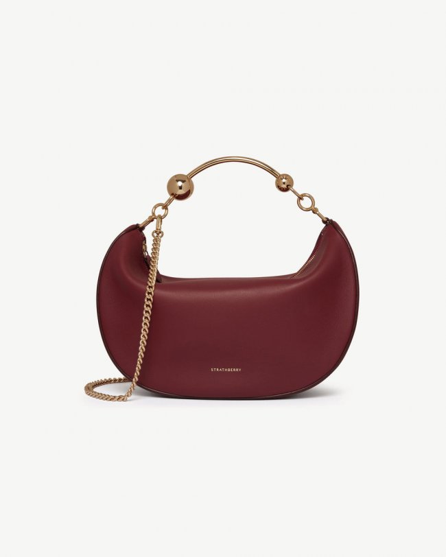 Strathberry Canada Outlet Women's Crescent Moon - Red Strathberry Canada Outlet Women's Crescent Moon - Red