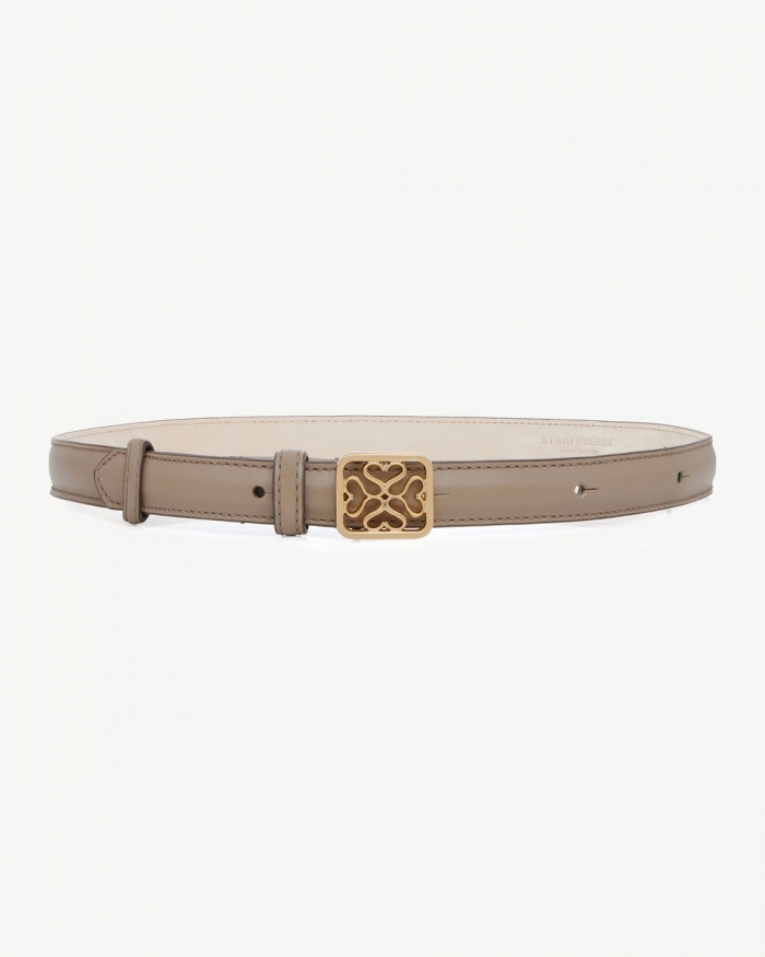 Strathberry Canada Outlet Women's Strathberry Canada Outlet Monogram Thin Buckle Belt - Natural
