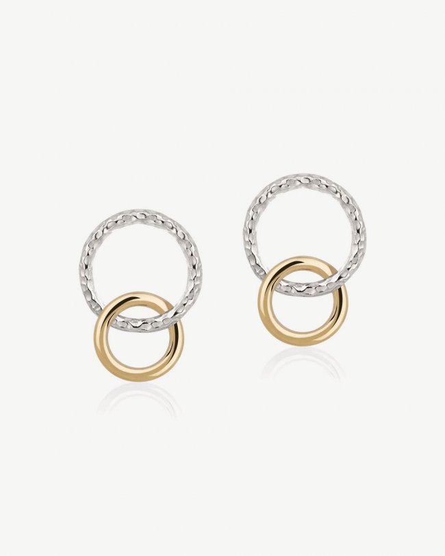 Strathberry Canada Outlet Women's Halo Earrings - Sterling Silver/24 Carat Gold Gilded - Gold / Silver Strathberry Canada Outlet Women's Halo Earrings - Sterling Silver/24 Carat Gold Gilded - Gold / Silver