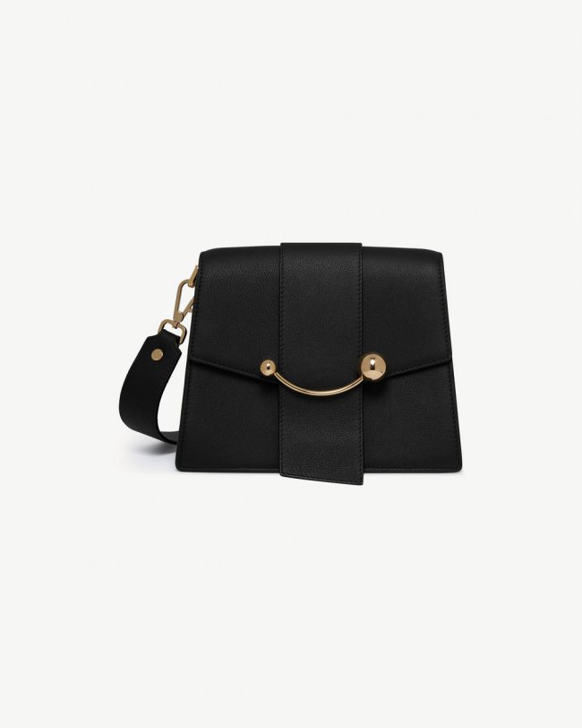 Strathberry Canada Outlet Women's Box Crescent - Black Strathberry Canada Outlet Women's Box Crescent - Black