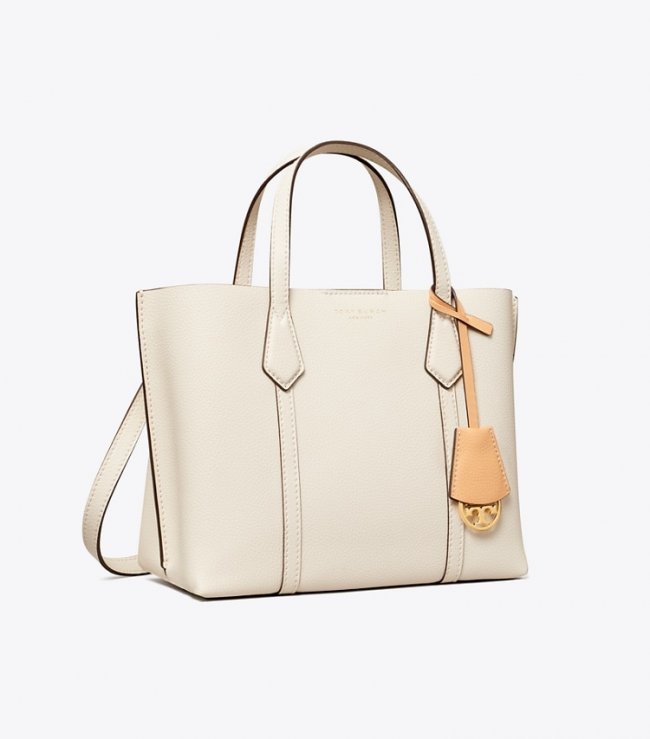 TORY BURCH SMALL PERRY TRIPLE-COMPARTMENT TOTE BAG - New Ivory | Free Shipping