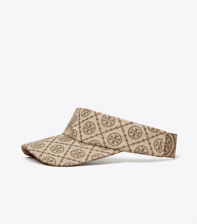 TORY BURCH T MONOGRAM VISOR - Hazel | Free Shipping
