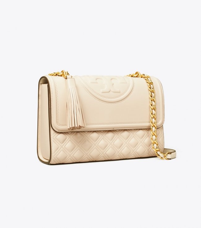 TORY BURCH FLEMING CONVERTIBLE SHOULDER BAG - New Cream | Free Shipping