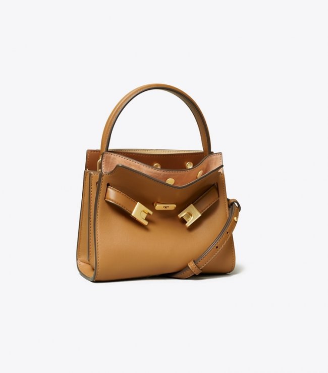 TORY BURCH PETITE LEE RADZIWILL DOUBLE BAG - Tiramisu | Free Shipping