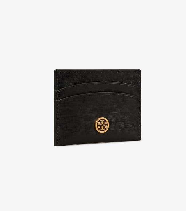 TORY BURCH ROBINSON CARD CASE - Black | Free Shipping