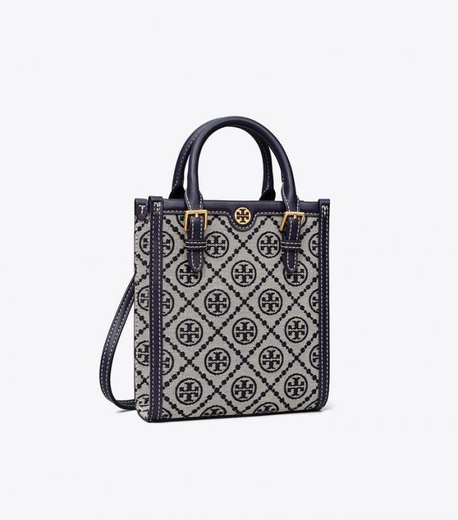 TORY BURCH MINI T MONOGRAM TOTE - Tory Navy | Free Shipping