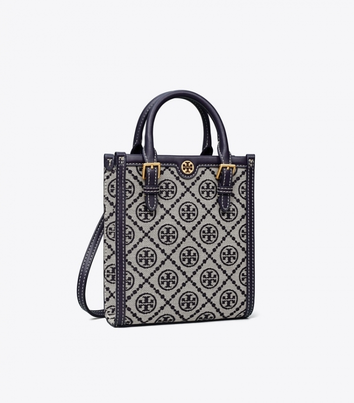 TORY BURCH MINI T MONOGRAM TOTE - Tory Navy | Free Shipping