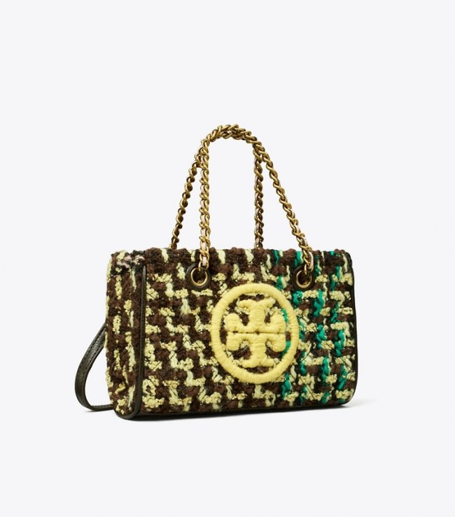TORY BURCH MINI FLEMING SOFT TWEED CHAIN TOTE - Multi | Free Shipping