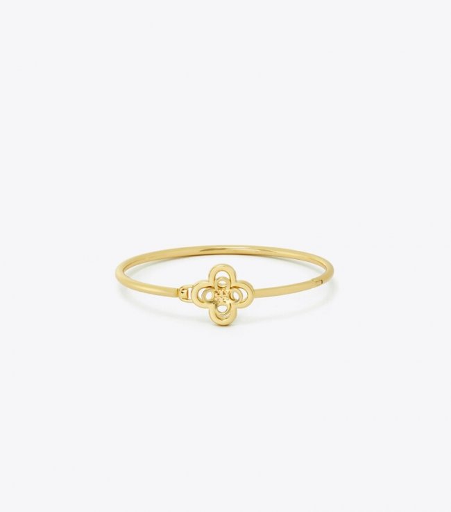 TORY BURCH KIRA CLOVER HINGE BRACELET - Tory Gold | Free Shipping