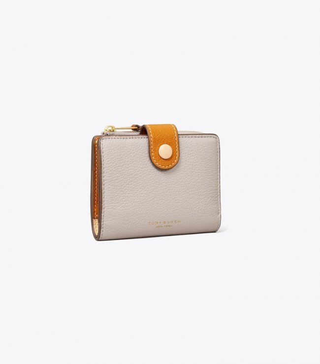 TORY BURCH COLORBLOCK BI-FOLD WALLET - Bay Gray Multi | Free Shipping