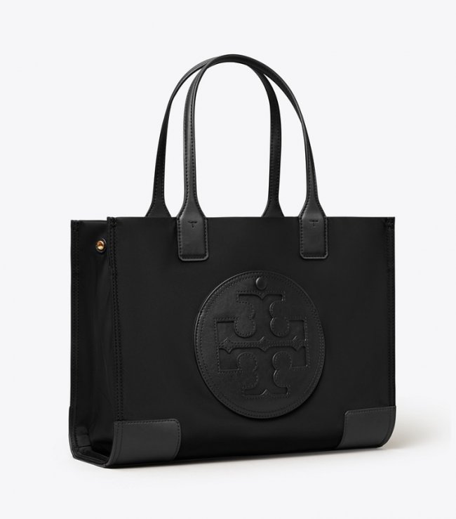 TORY BURCH SMALL ELLA TOTE BAG - Black | Free Shipping