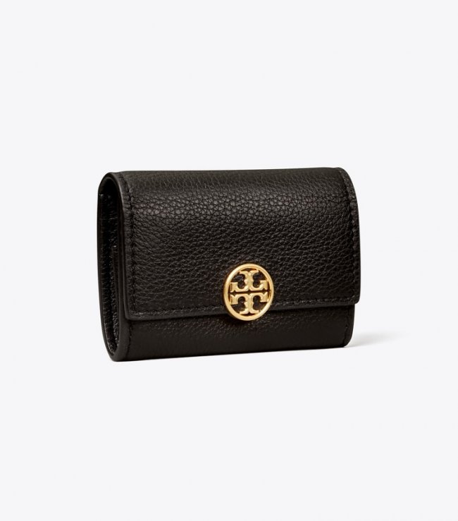 TORY BURCH MINI MILLER WALLET - Black | Free Shipping